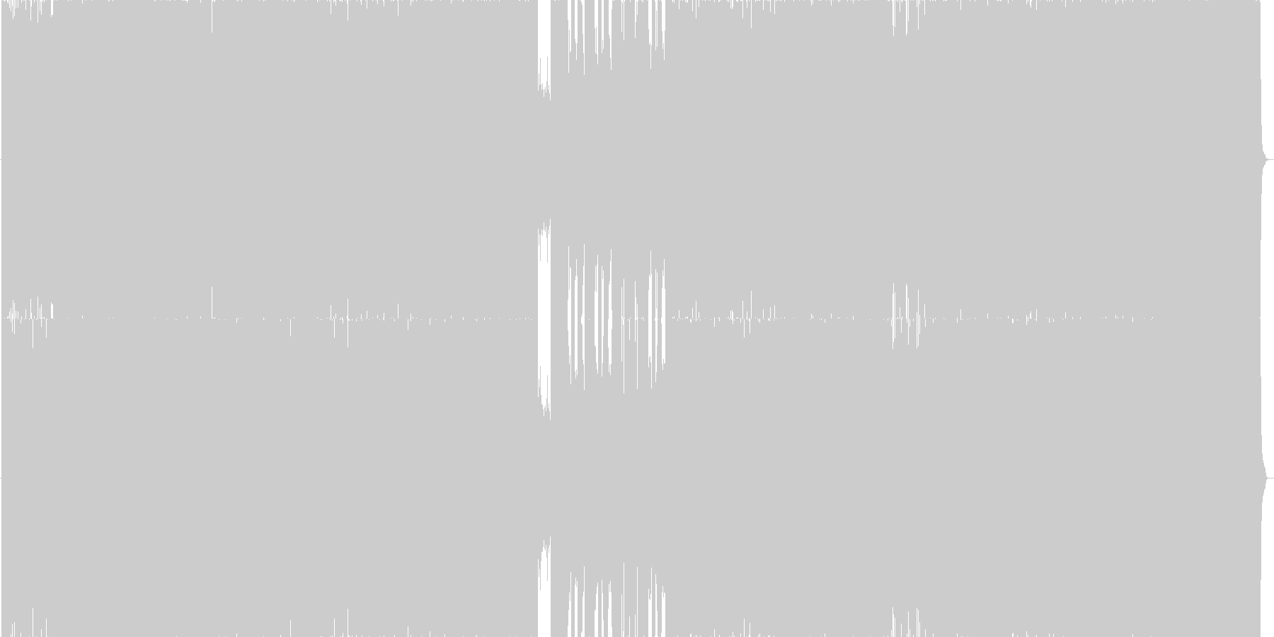 未再生の波形