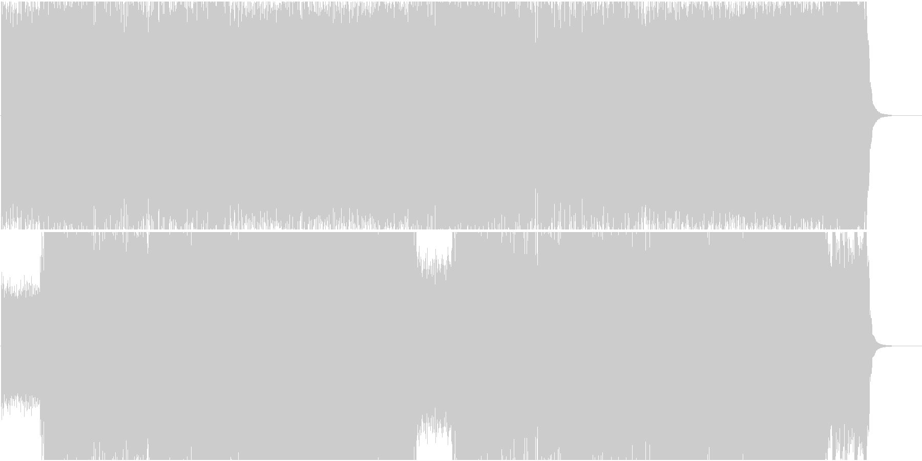 未再生の波形