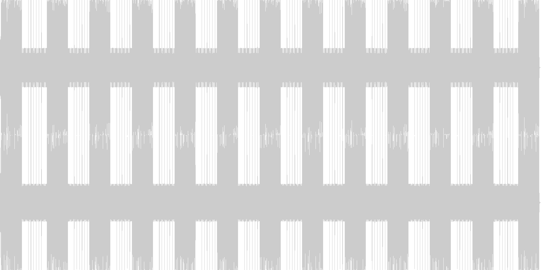 未再生の波形