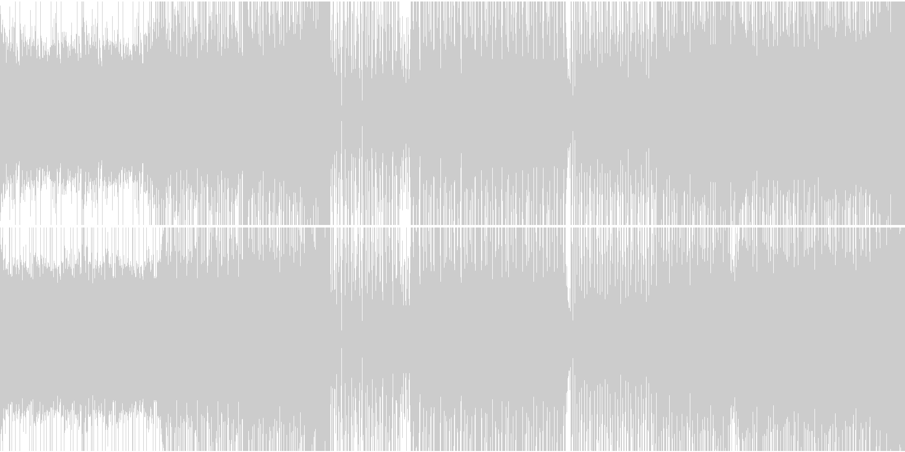 未再生の波形