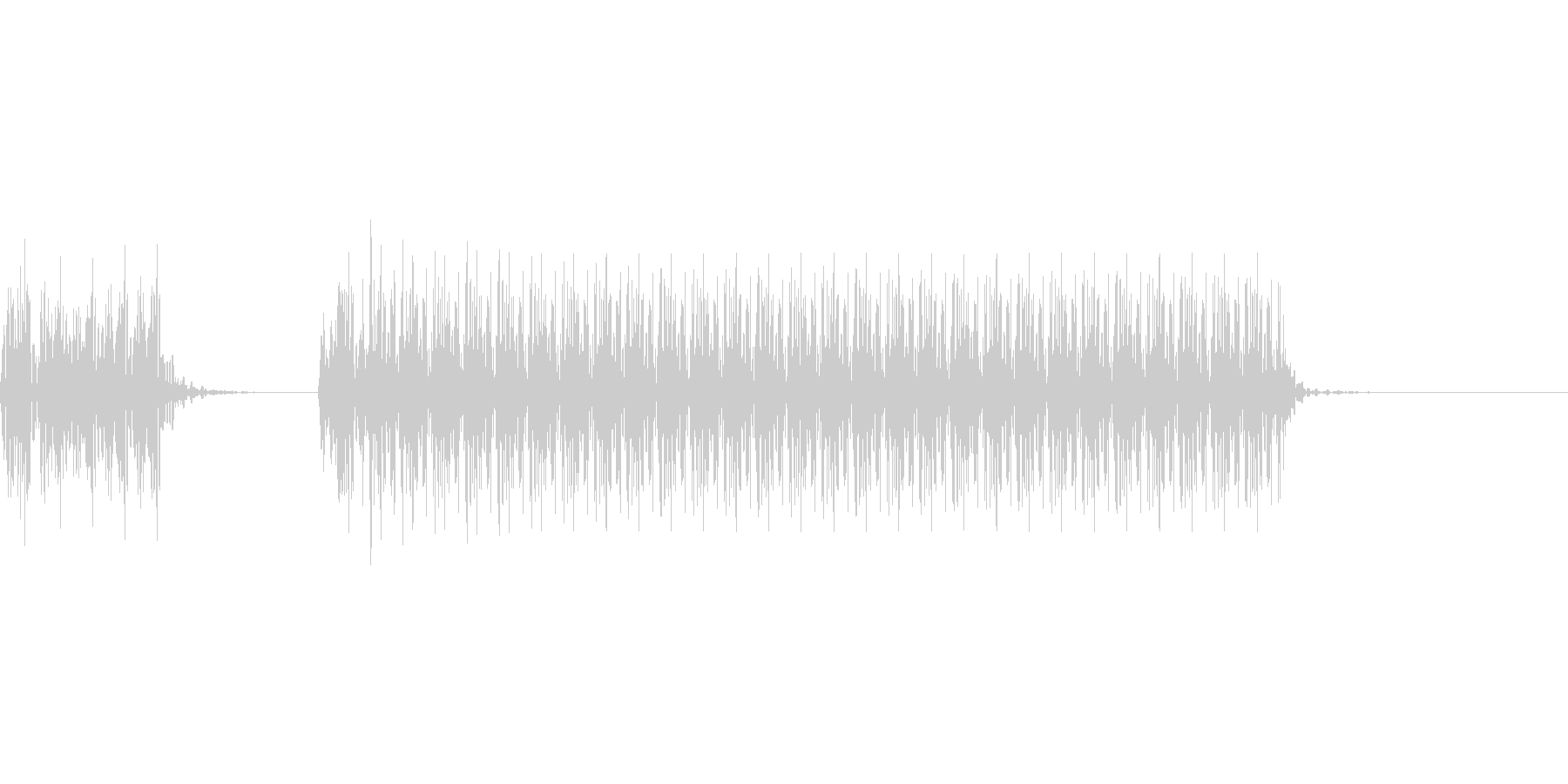 未再生の波形