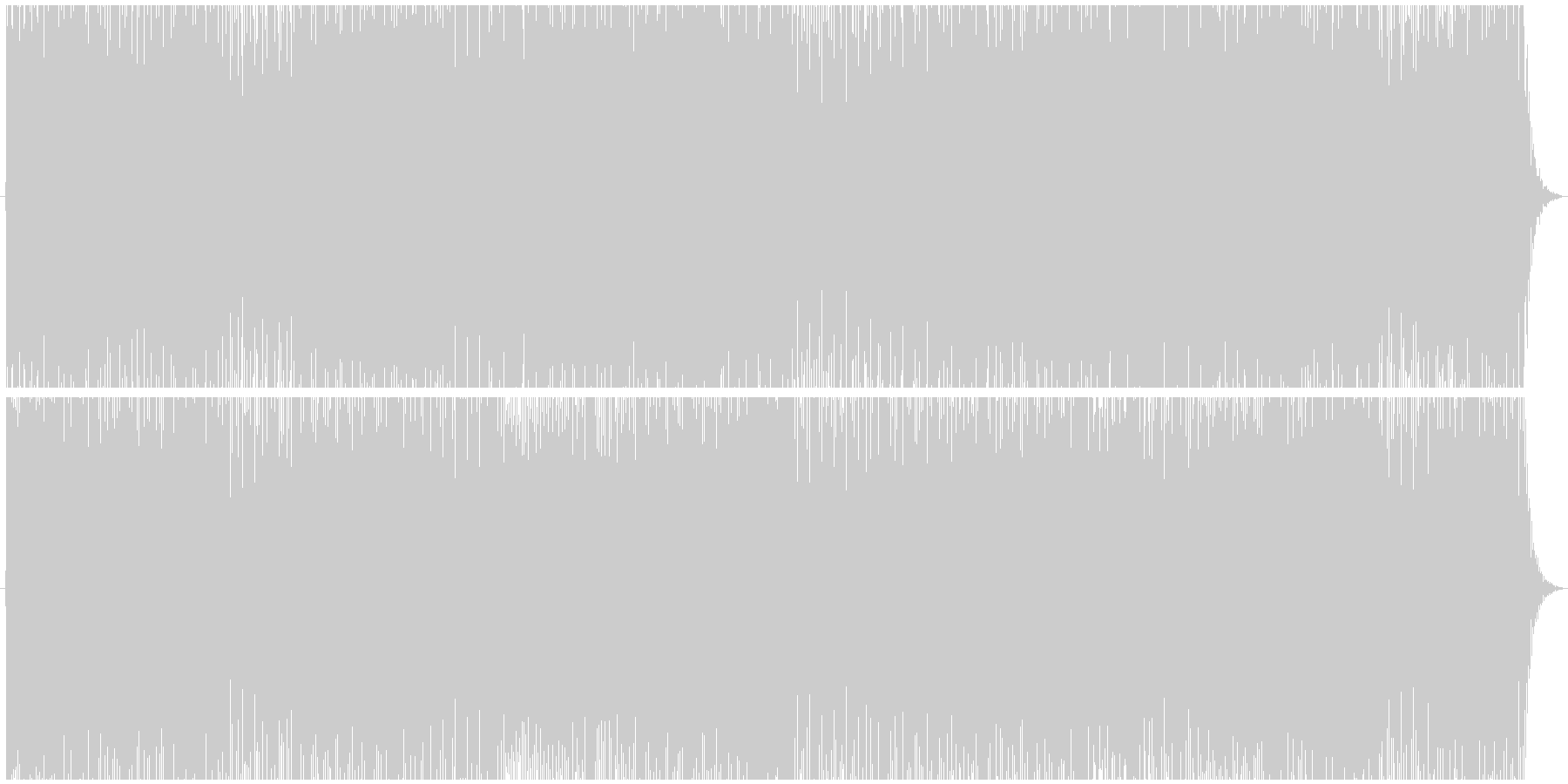 未再生の波形