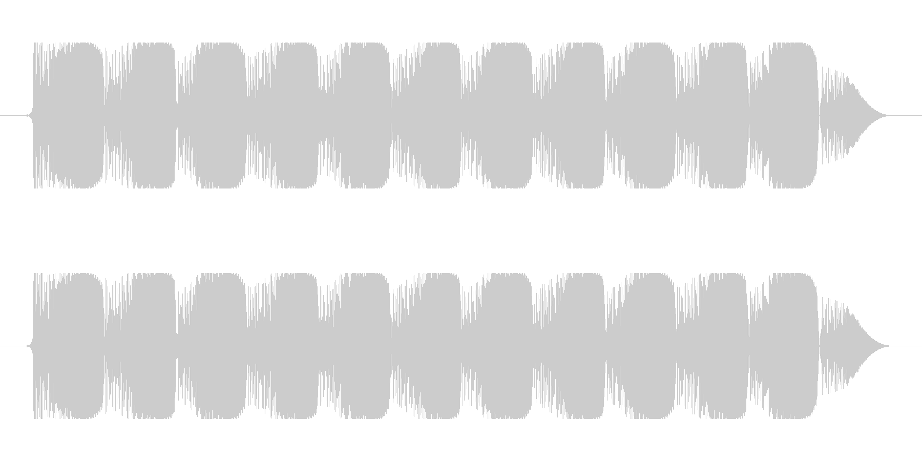 未再生の波形