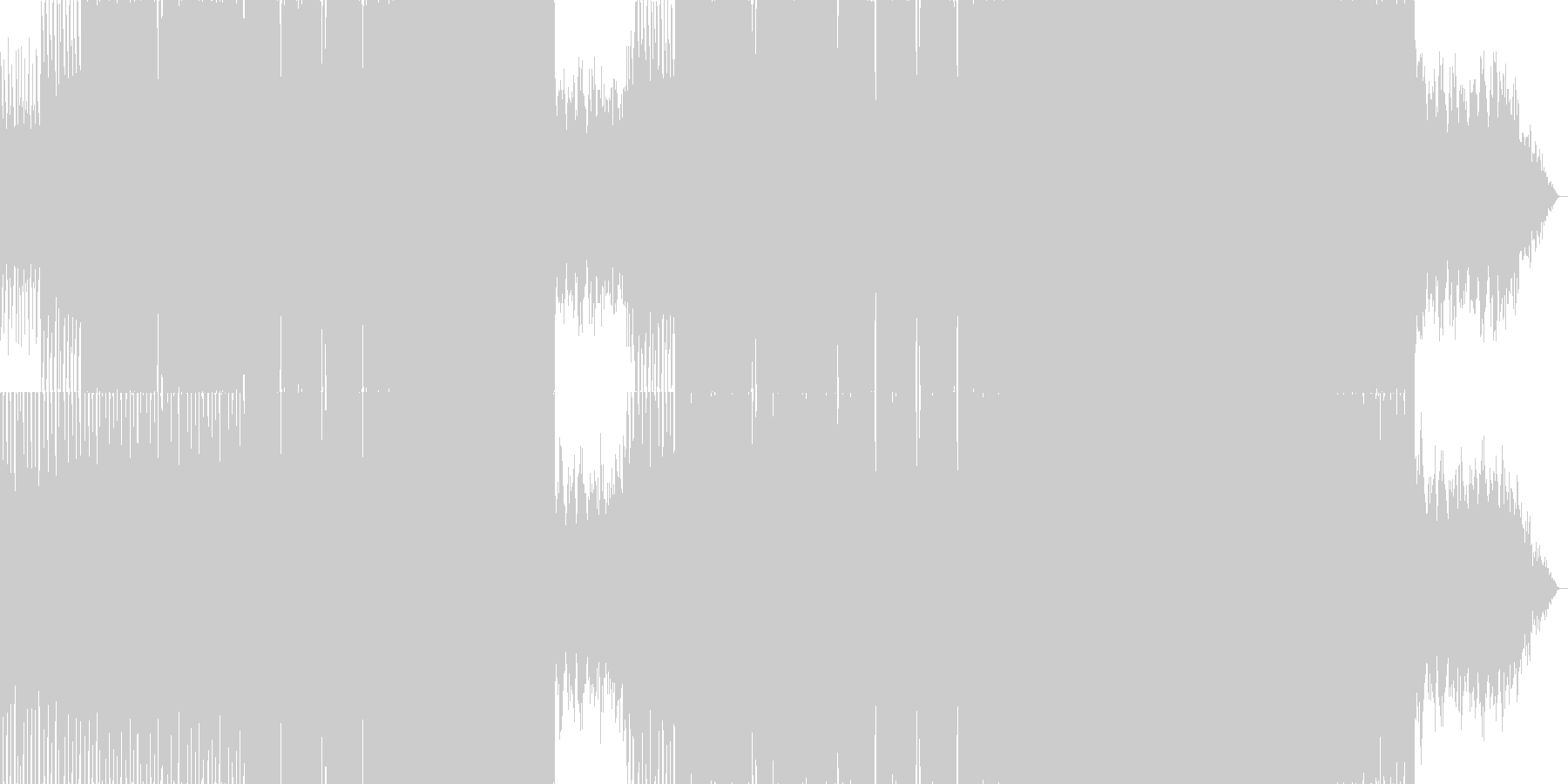 未再生の波形
