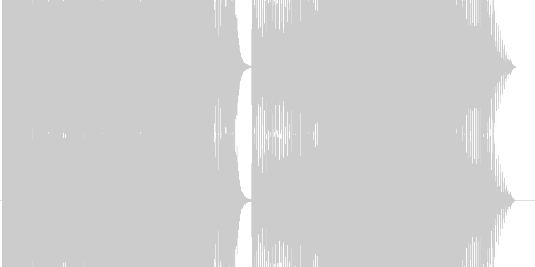 未再生の波形