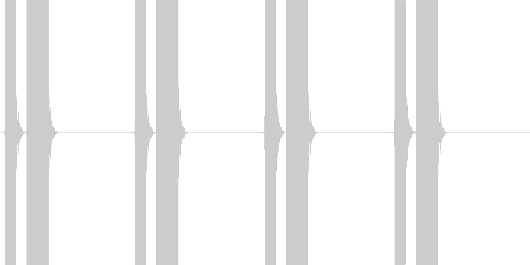 未再生の波形