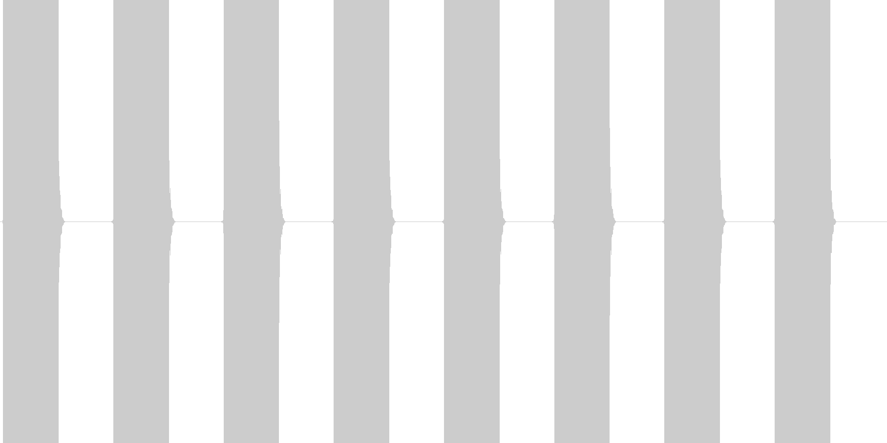 未再生の波形