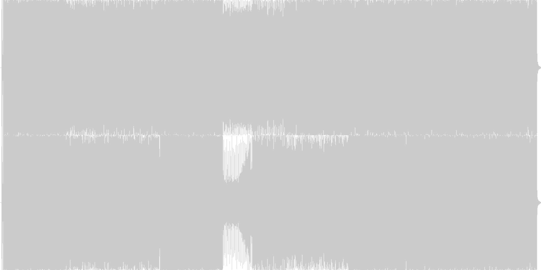 未再生の波形