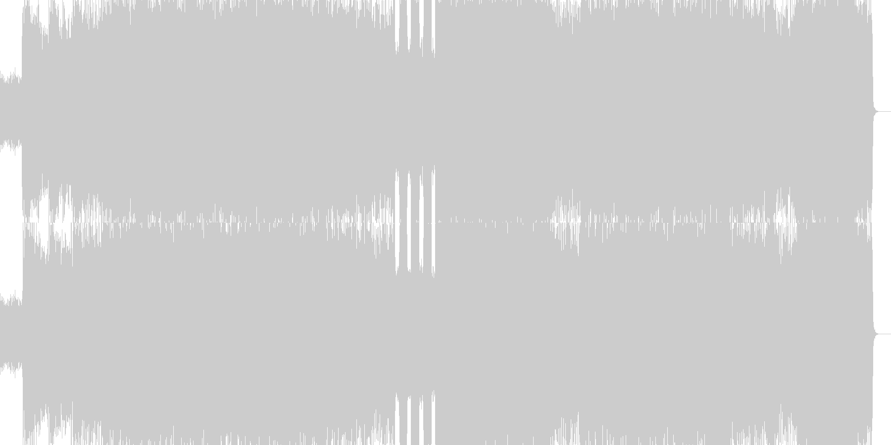 未再生の波形
