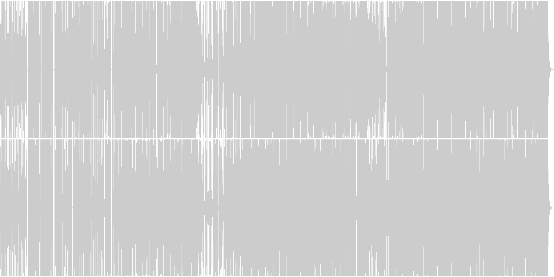 未再生の波形