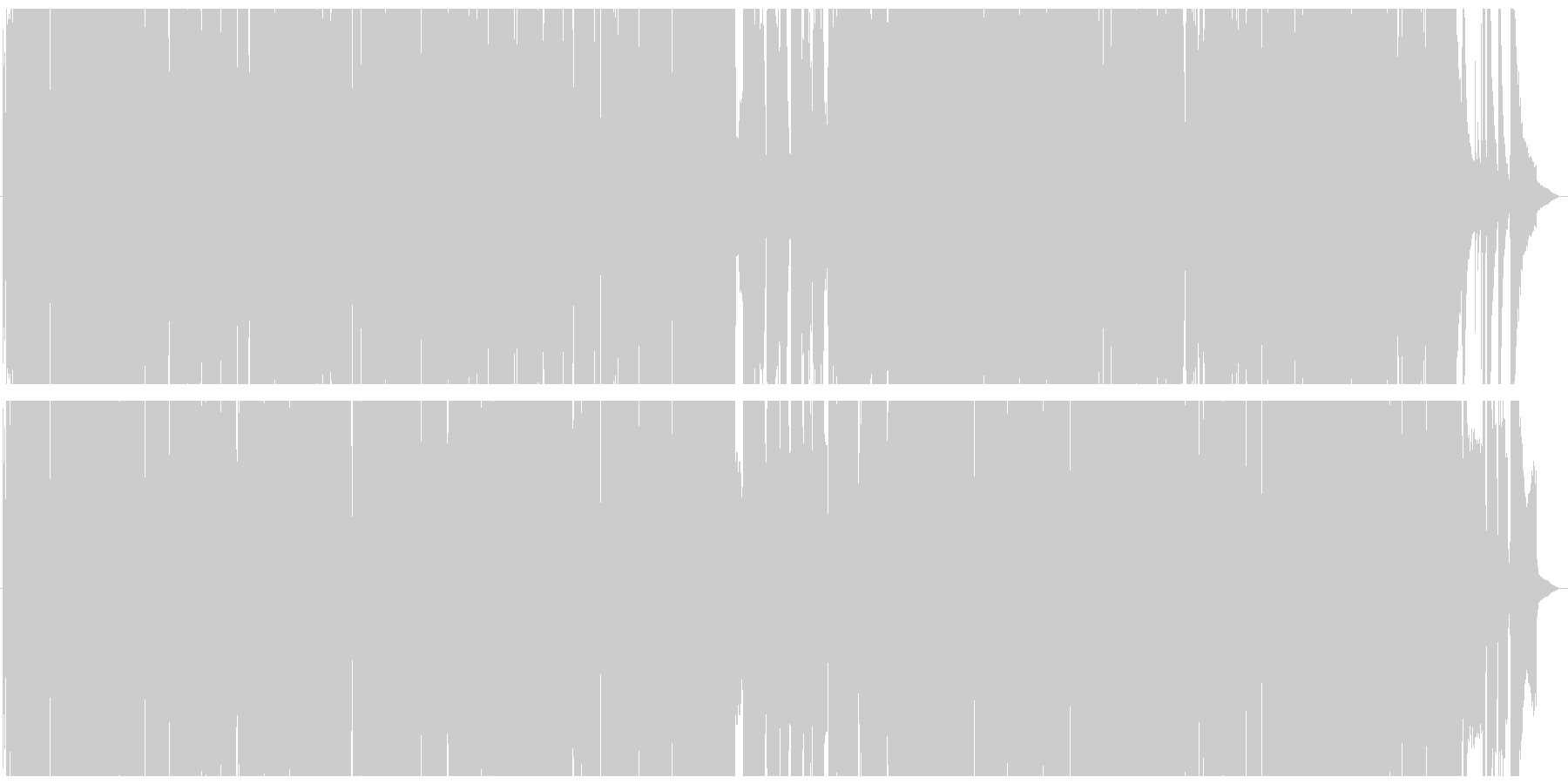 未再生の波形