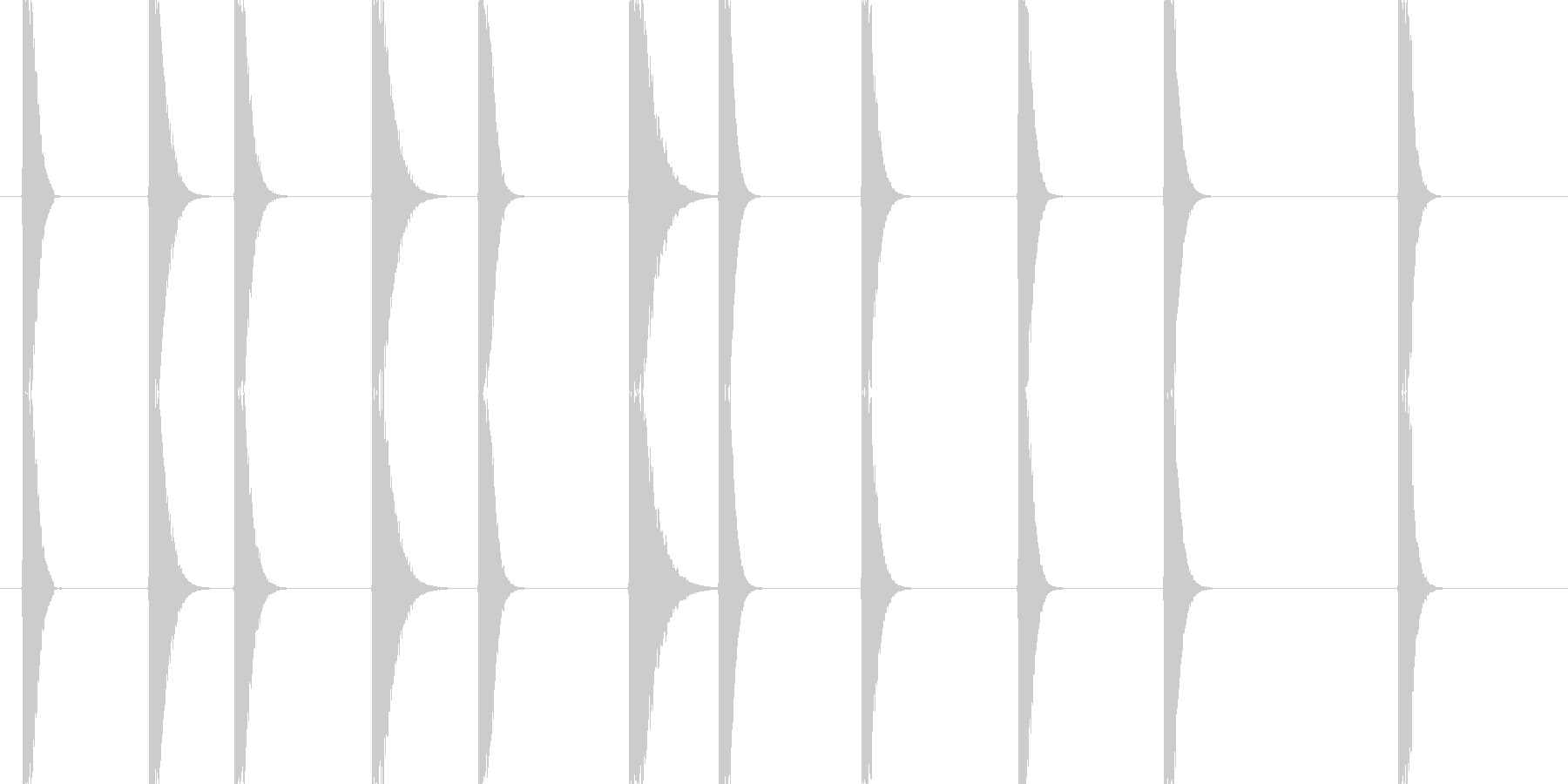 未再生の波形