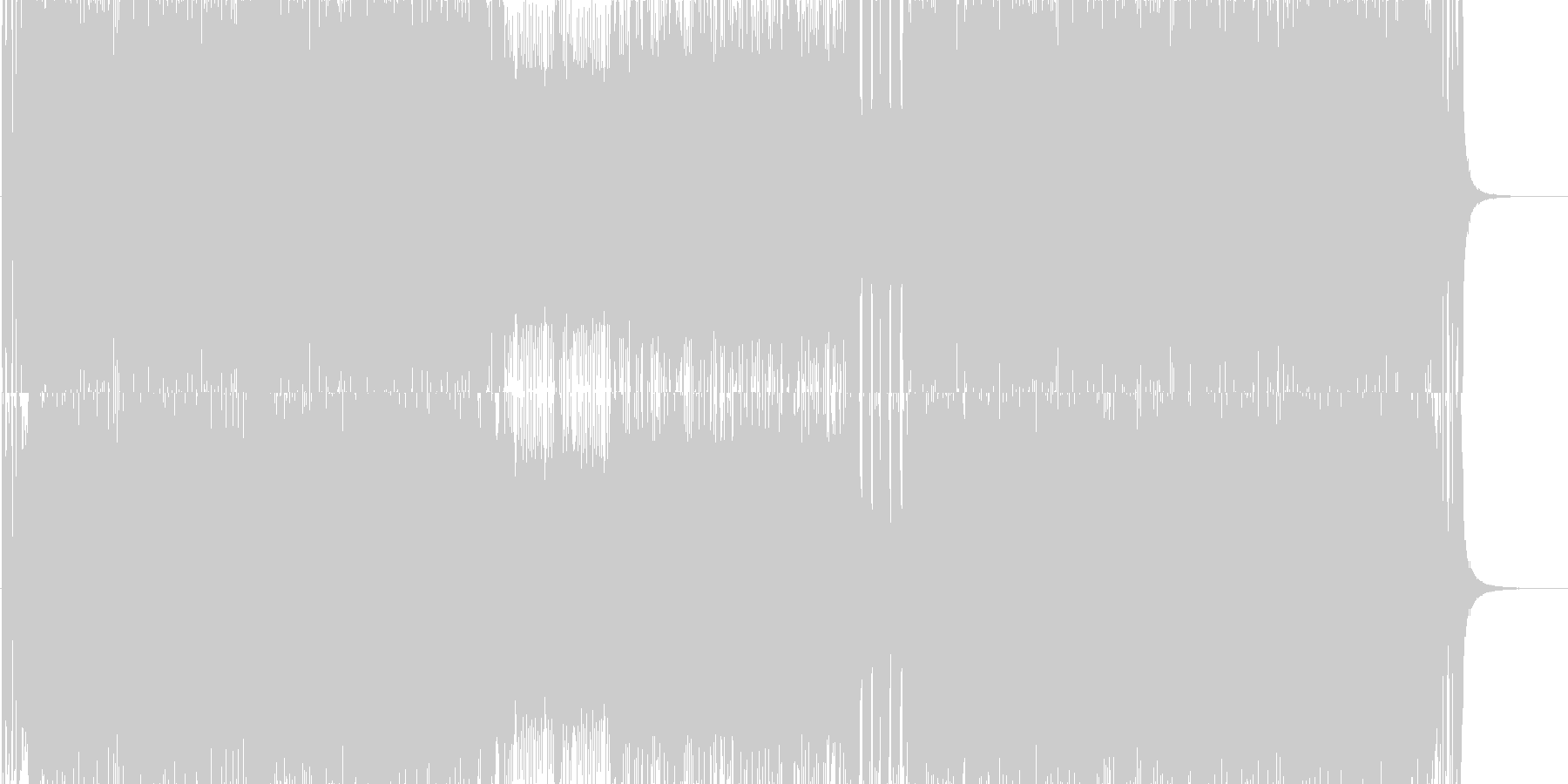 未再生の波形