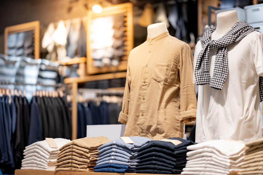 男性服の売場