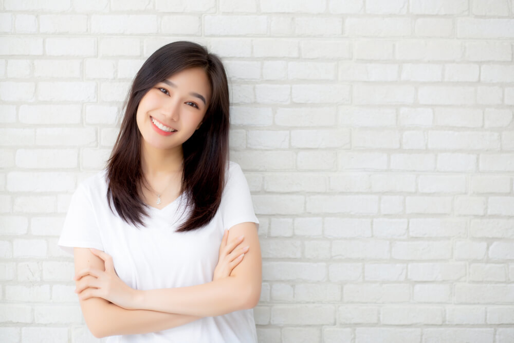 笑顔の女性