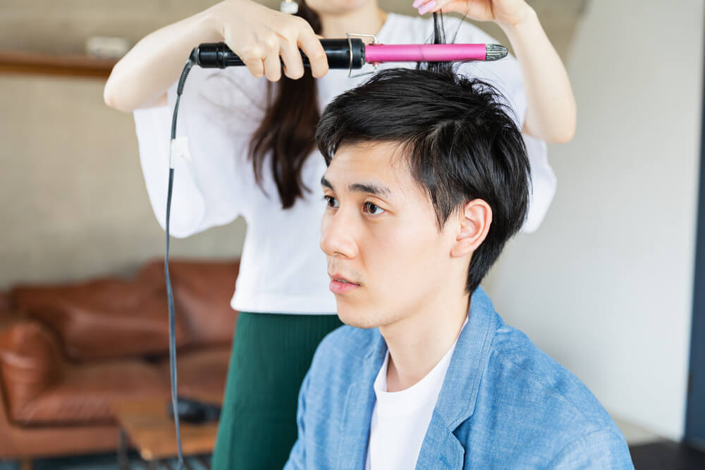 刈り上げヘアを依頼した男性