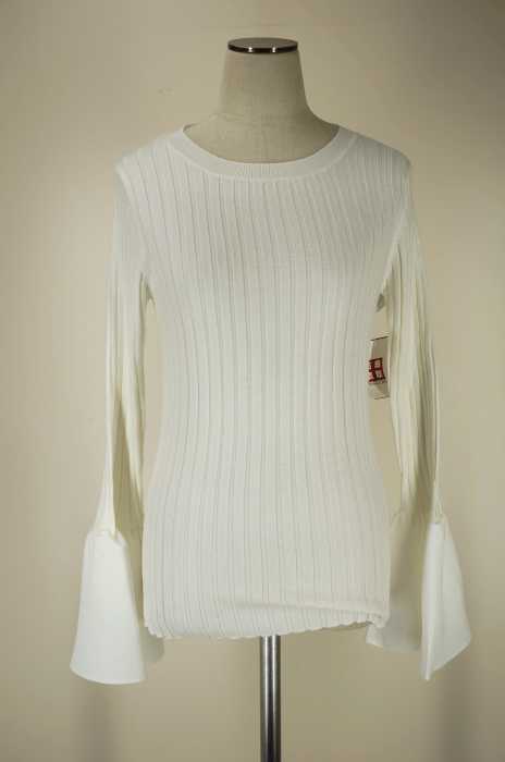 NATURAL BEAUTY BASIC （ナチュラルビューティーベーシック） 17SS シフォン切替ベルスリーブニットトップス レディース トップス