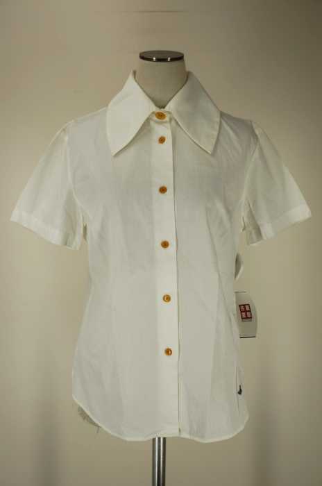 Vivienne Westwood RED LABEL （ヴィヴィアンウエストウッドレッドレーベル） ワンポイントオーブ刺繍入半袖ブラウス レディース トップス