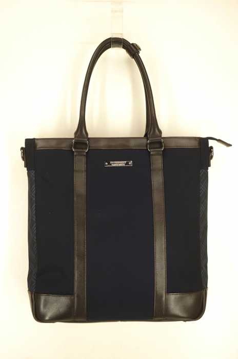 BURBERRY BLACK LABEL (バーバリーブラックレーベル) レザー切り替え メンズ バッグ