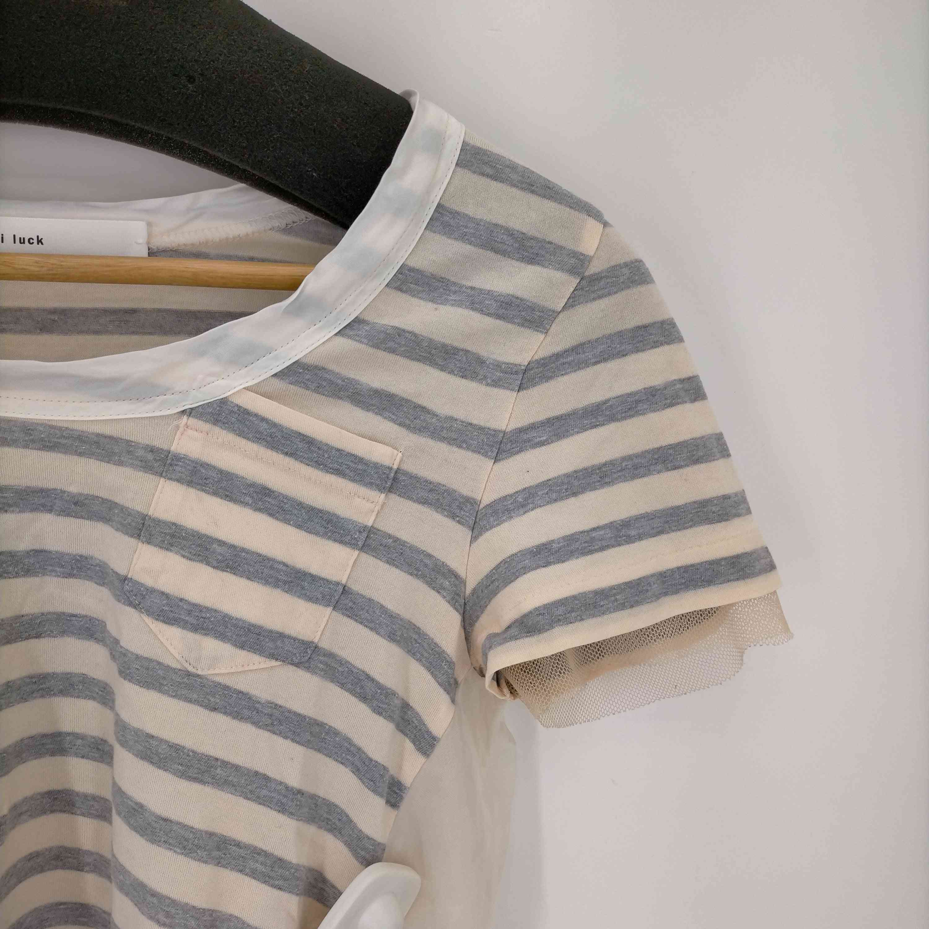 sacai luck(サカイラック)チュールドッキングボーダーカットソー 