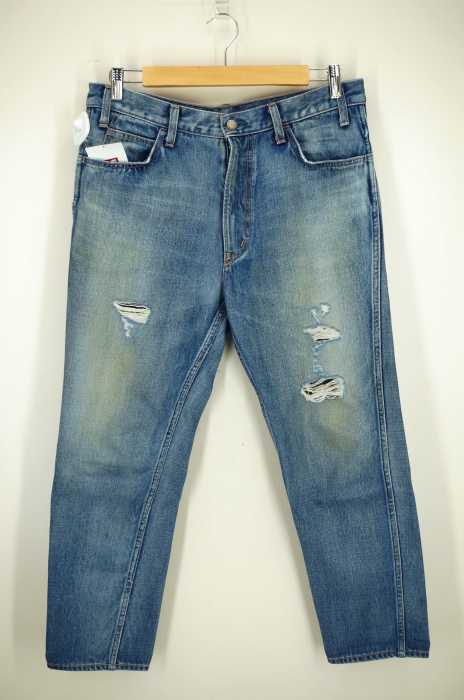 UNUSED （アンユーズド） 12oz denim five pockets damage pants メンズ パンツ