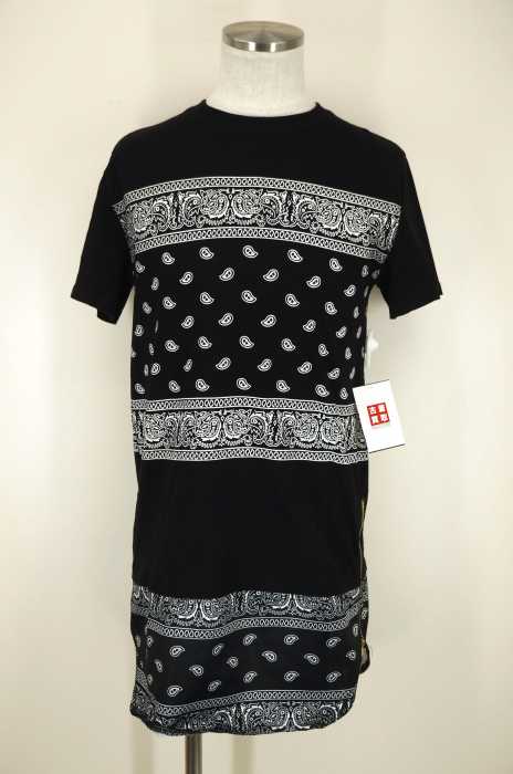 public eyes (パブリックアイズ) バンダナ柄レイヤード調Tシャツ チュニック メンズ トップス