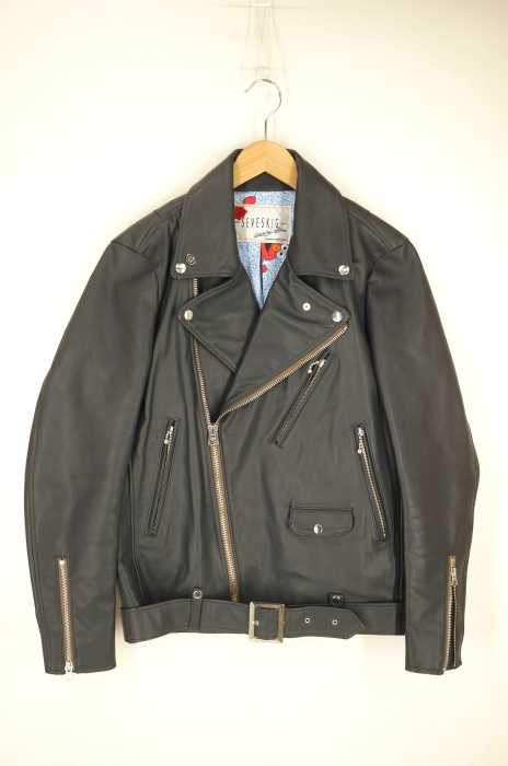 SEVESKIG（セヴシグ） COW HIDE W-RIDERS JACKET メンズ アウター
