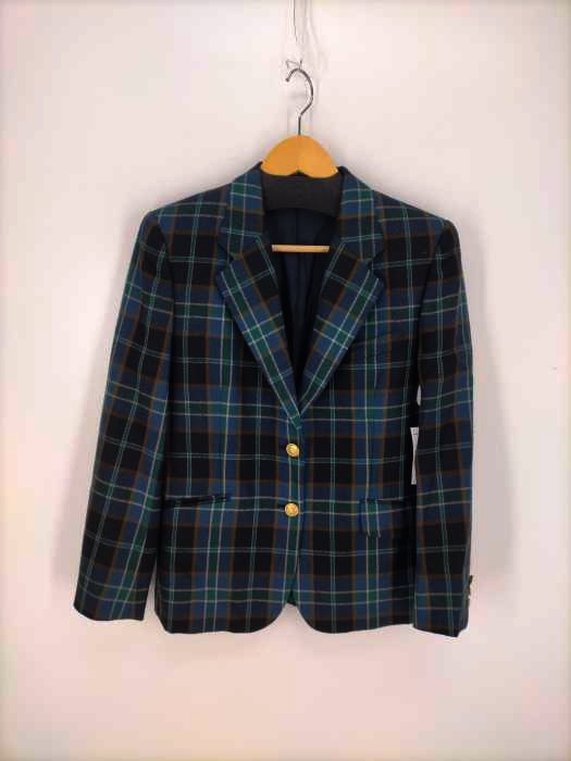 AQUASCUTUM(アクアスキュータム) チェック柄2Bウールテーラードジャケット レディース アウター