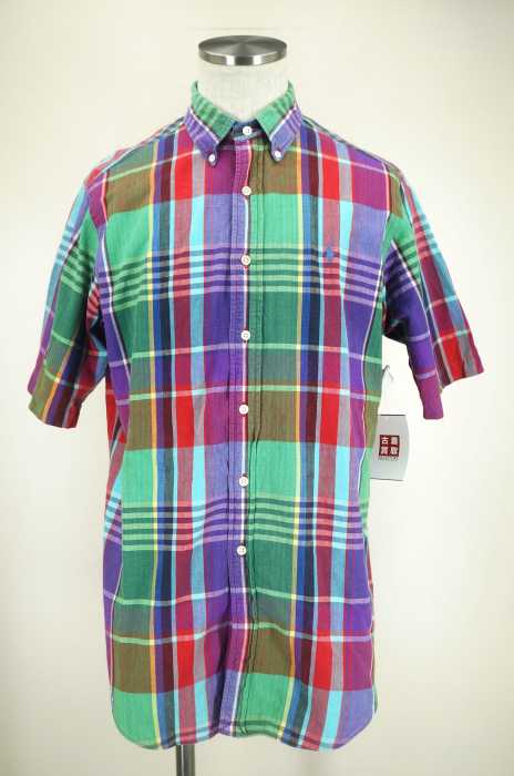 Polo by RALPH LAUREN （ポロバイラルフローレン） チェック柄半袖ボタンダウンシャツ メンズ トップス