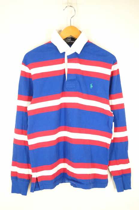 Polo by RALPH LAUREN （ポロバイラルフローレン） ボーダー柄 刺繍入り ラガーシャツ メンズ トップス