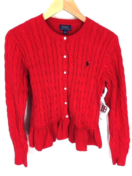 POLO RALPH LAUREN（ポロラルフローレン） フリル ニット カーディガン レディース トップス
