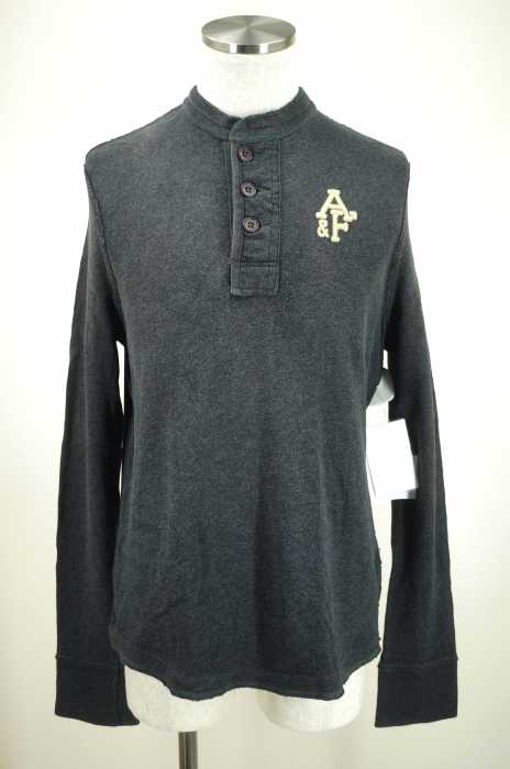 Abercrombie & Fitch （アバクロンビーアンドフィッチ） 切りっ放しヘンリーネックカットソー メンズ トップス