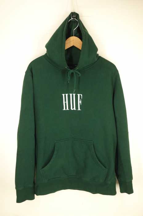 HUF (ハフ) 刺繍 MARKA PULLOVER FLEECE Hoodie Sweatshirt メンズ トップス