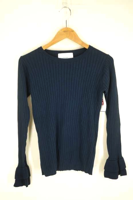 UNITED ARROWS green label relaxing(ユナイテッドアローズグリーンレーベルリラクシング) ソデグチフリル プルオーバーニット レディース トップス