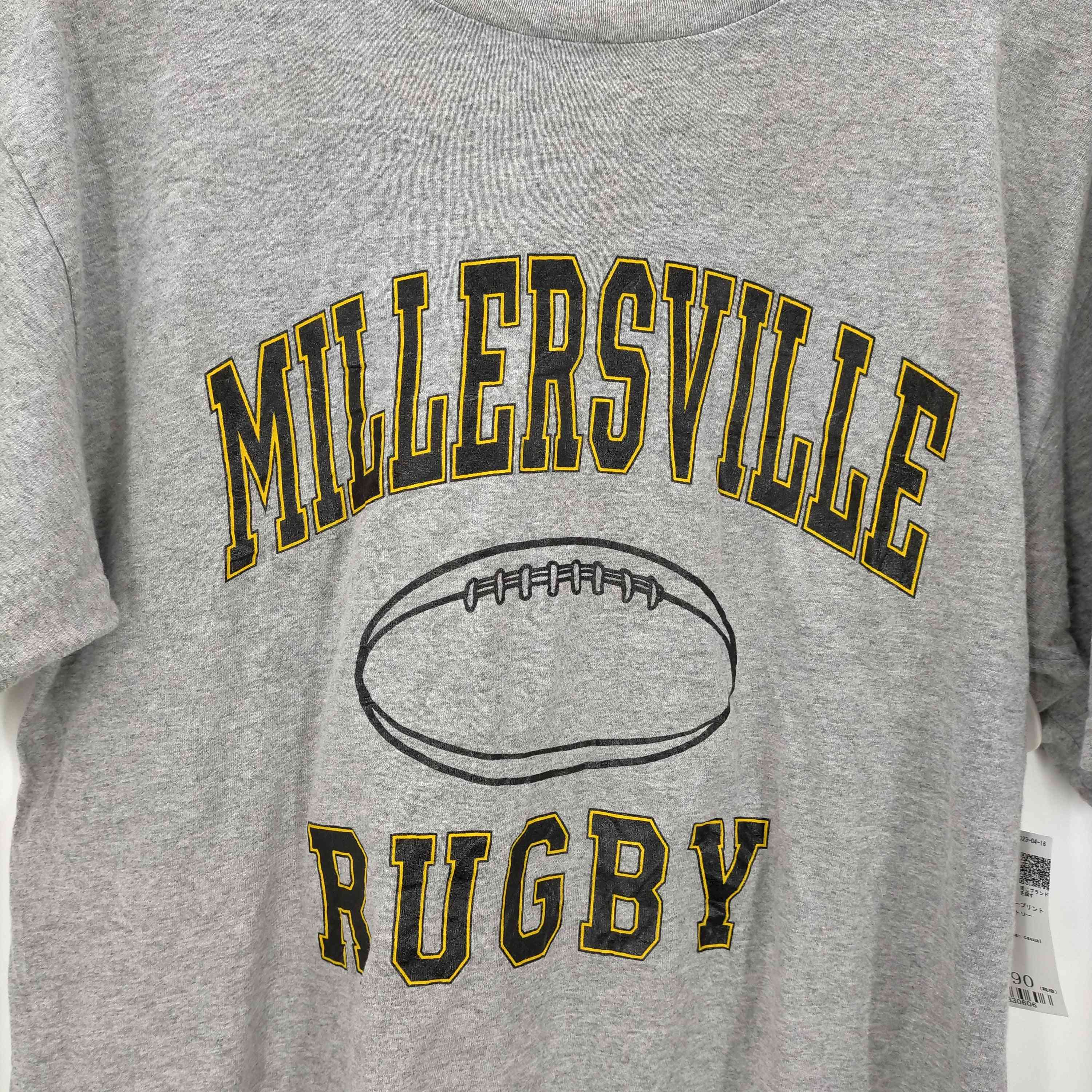 THE COTTON EXCHANGE(フルギ)USA製 MILLERSVILLE RUGBY クルーネックTシャツ 三弾 ラバープリント