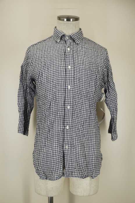 BEAUTY & YOUTH UNITED ARROWS (ビューティーアンドユースユナイテッドアローズ) ギンガムチェック柄シワ加工ボタンシャツ メンズ トップス