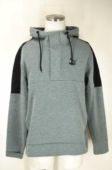 PUMA (プーマ) ポリエステル切替ハーフジップ メンズ トップス