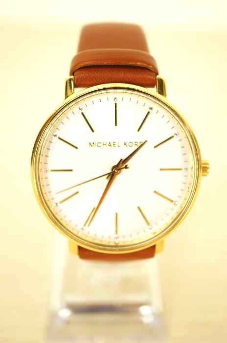 Michael Kors(マイケルコース) ブラウンレザー ゴールド ウォッチ レディース 腕時計