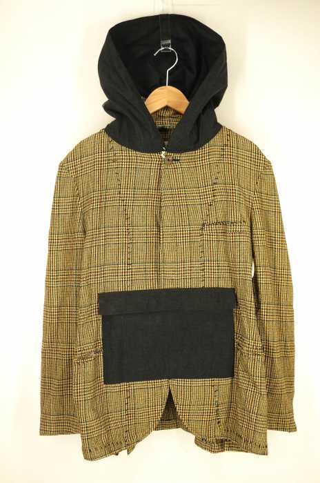 PORTER CLASSIC（ポータークラシック） チェック総柄アノラックフーデットプルオーバージャケット メンズ アウター