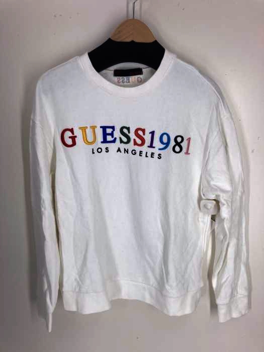 GUESS(ゲス) フロントロゴ クルーネック スウェット メンズ トップス