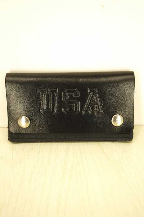 USED （ブランド不明） USA製 レザーウォレット チェーン付 本革 メンズ 財布・ケース