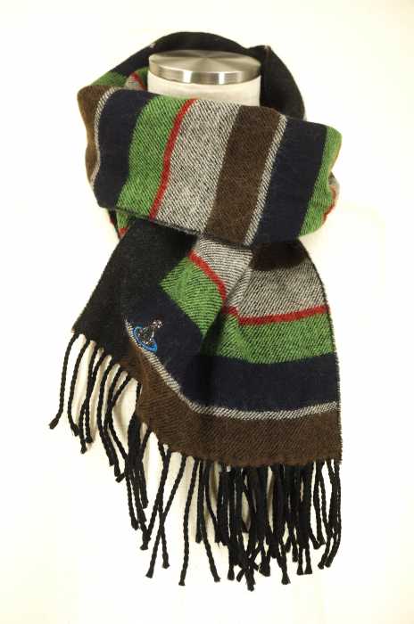 Vivienne Westwood（ヴィヴィアンウエストウッド） ボーダーデザインマフラー メンズ ファッション雑貨