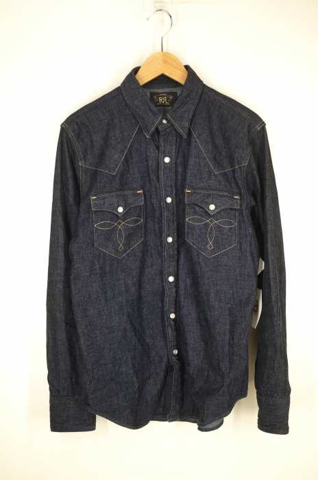 RRL RALPH LAUREN （ダブルアールエル ラルフローレン） コンチョボタン ウエスタンデニムシャツ メンズ トップス