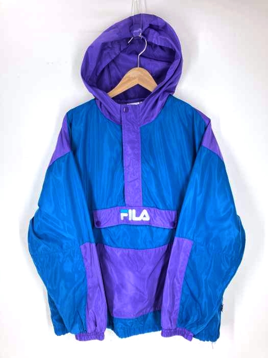 FILA(フィラ) ロゴ 配色切替 アノラックパーカー メンズ アウター