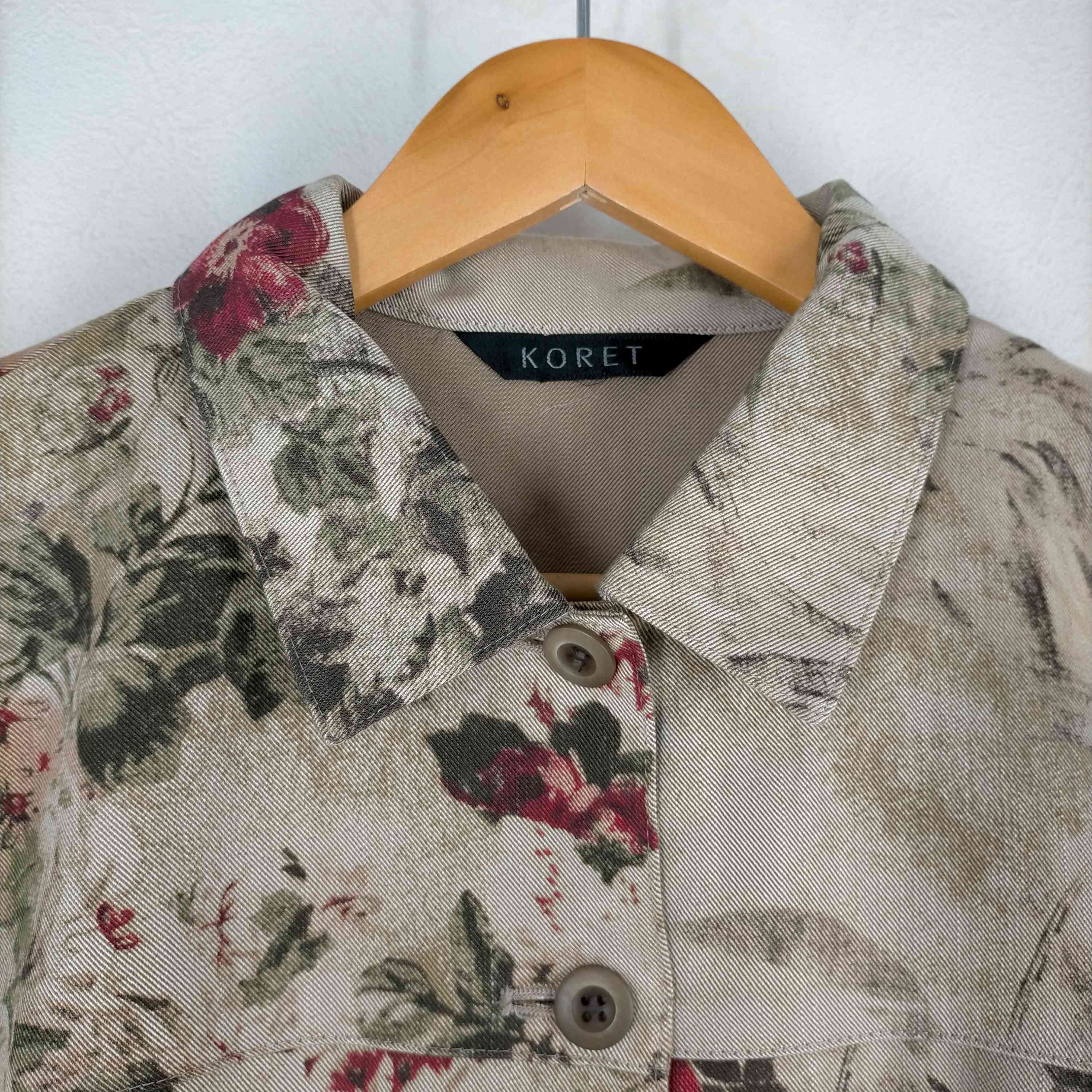 KORET(コレット)花柄転写プリントシャツジャケット 【中古】【ブランド
