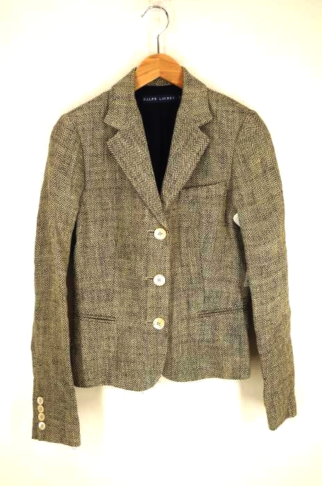 RALPH LAUREN （ラルフローレン） ヘリンボーン3Bジャケット レディース アウター
