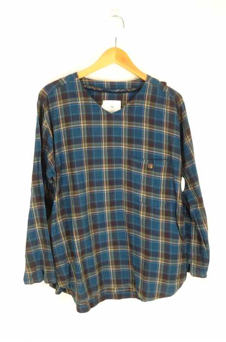 bukht(ブフト) Vネックチェックトップス メンズ トップス