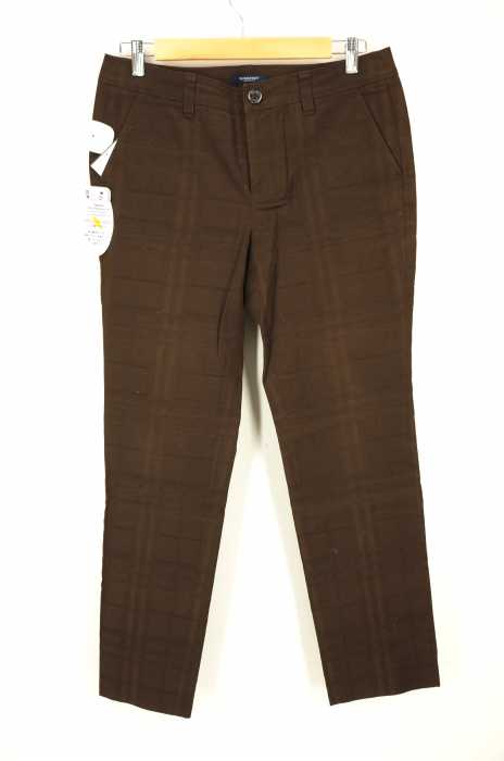 BURBERRY LONDON (バーバリーロンドン) チェック柄コットンパンツ ロングパンツ レディース パンツ