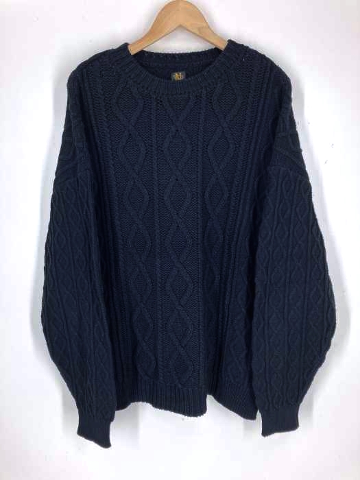 BATONER(バトナー) DIFFERENT GAUGE CABLE CREWNECK ケーブル ニット メンズ トップス
