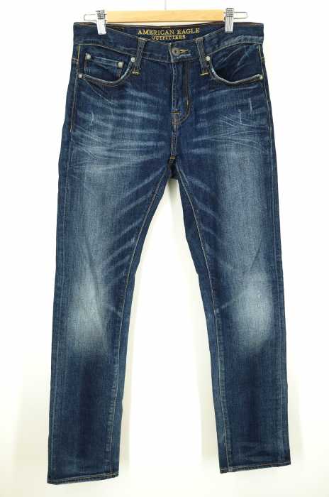 AMERICAN EAGLE OUTFITTERS (アメリカンイーグルアウトフィッターズ) SKINNY 加工デニムパンツ メンズ パンツ
